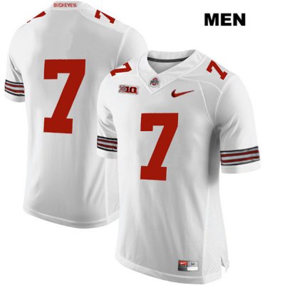 Men's NCAA Ohio State Buckeyes Dwayne Haskins #7 College Stitched No Name Authentic Nike White Football Jersey MV20I55IQ